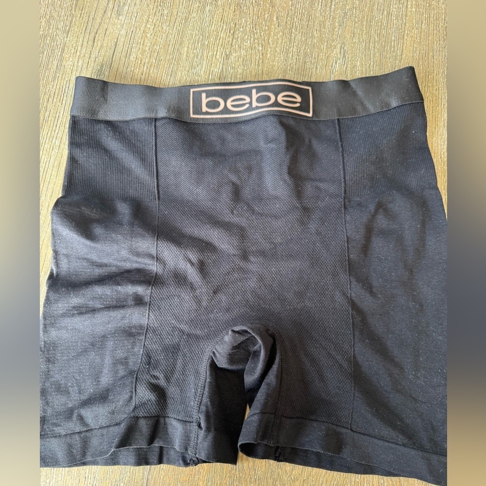 Bebe Black High-Waisted /under skirt shorts/ slight compression. Shape wear